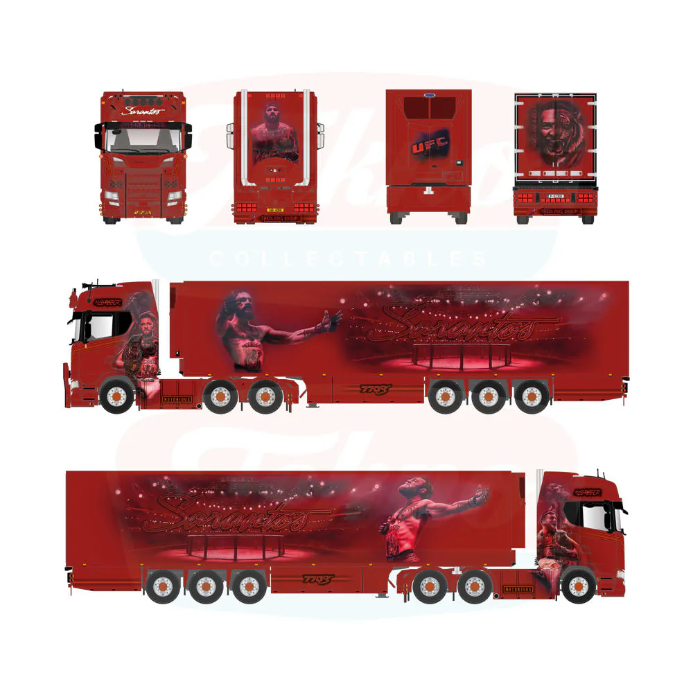 90152 - Tekno - Scania NGS Highline 6x2 mit 3achs Kühlauflieger - Sarantos - GR