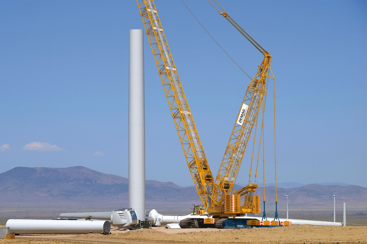 33-0197 - IMC - Demag CC 2800-1 Raupenkran - Mastverlängerung, gelb