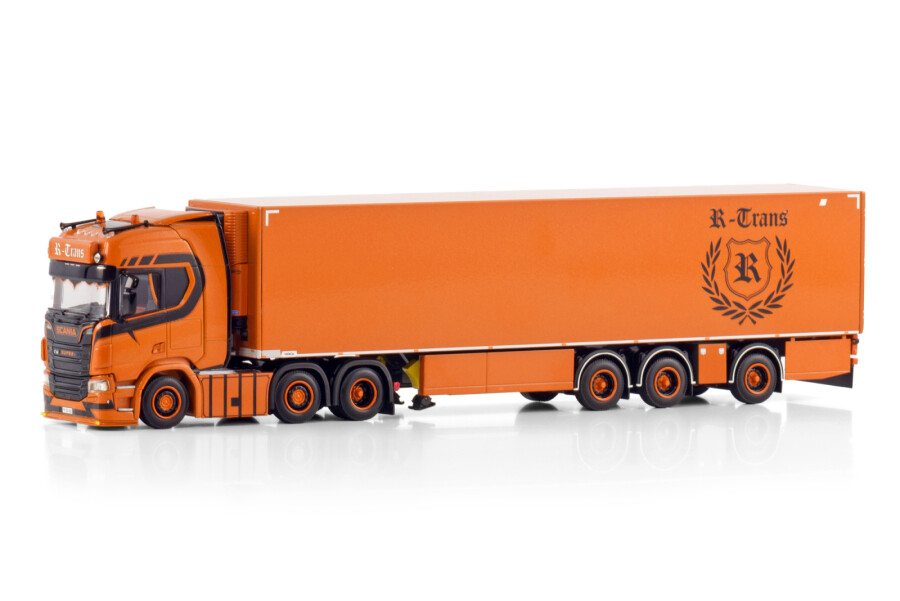 02-3509 - WSI - Scania R Highline CR20H  6X2 Doppellenker-Kühlauflieger - 3 Achs - R-Trans _CH