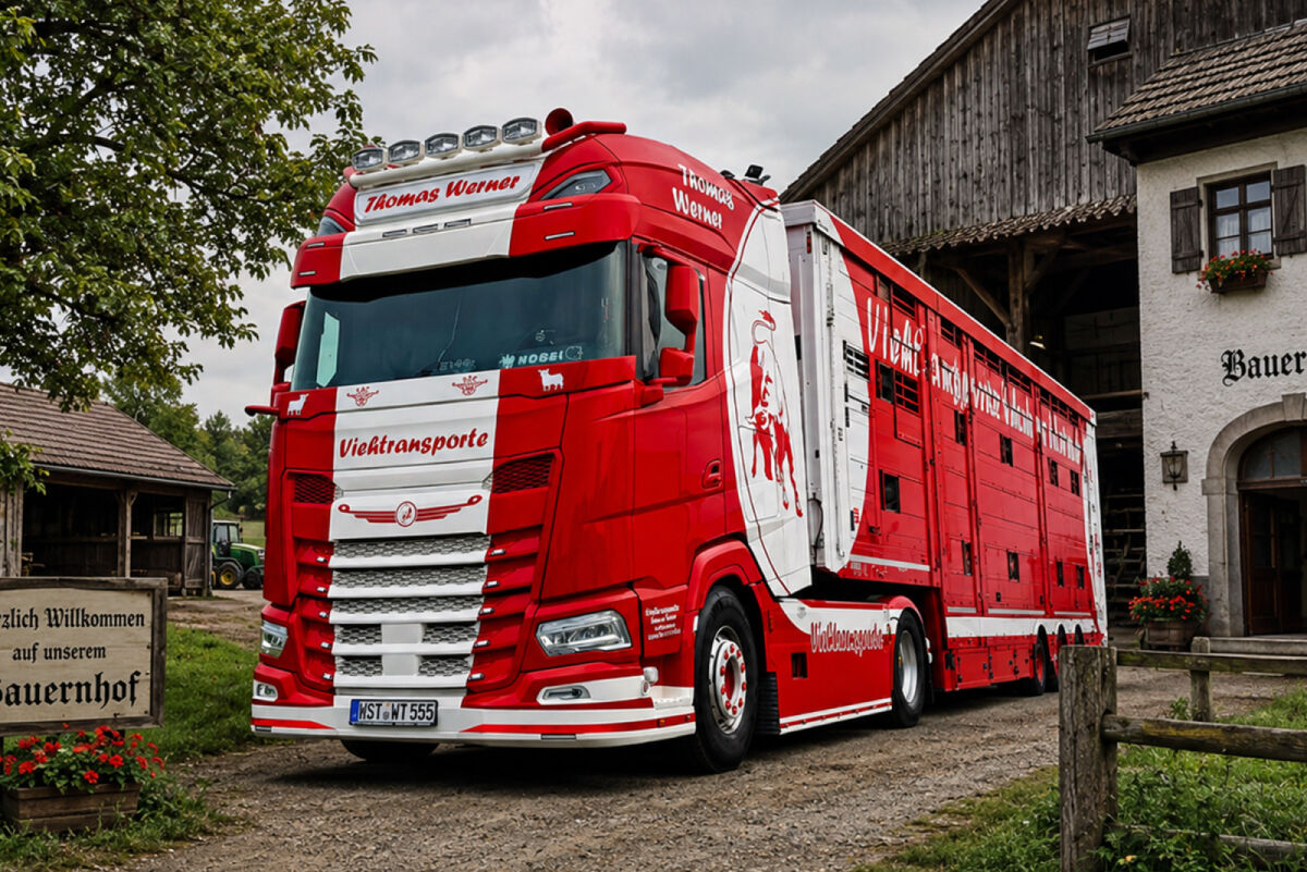 01-5521 - WSI - DAF XG+ 4x2 mit 3achs Viehauflieger - Thomas Werner - DE