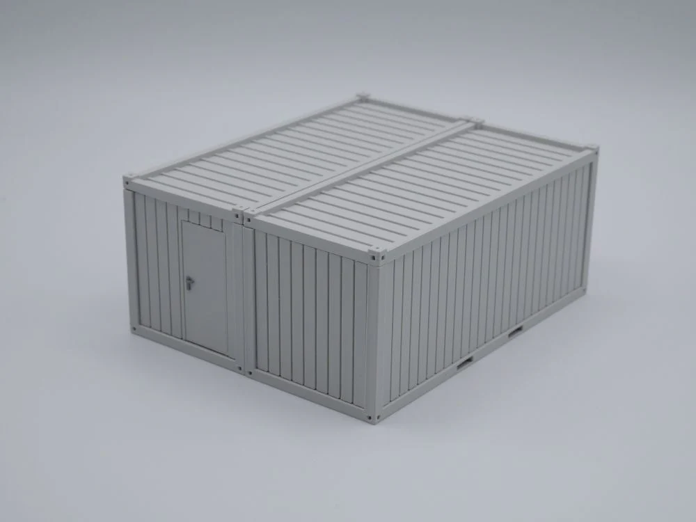 150580 -3D-Faktory - Doppel Bürocontainer - Baucontainer 1:50 lichtgrau