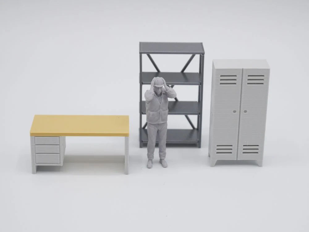 150181 -3D-Faktory -Werkstattausstattung - Werkbank Spind Regal - Maßstab 1:50