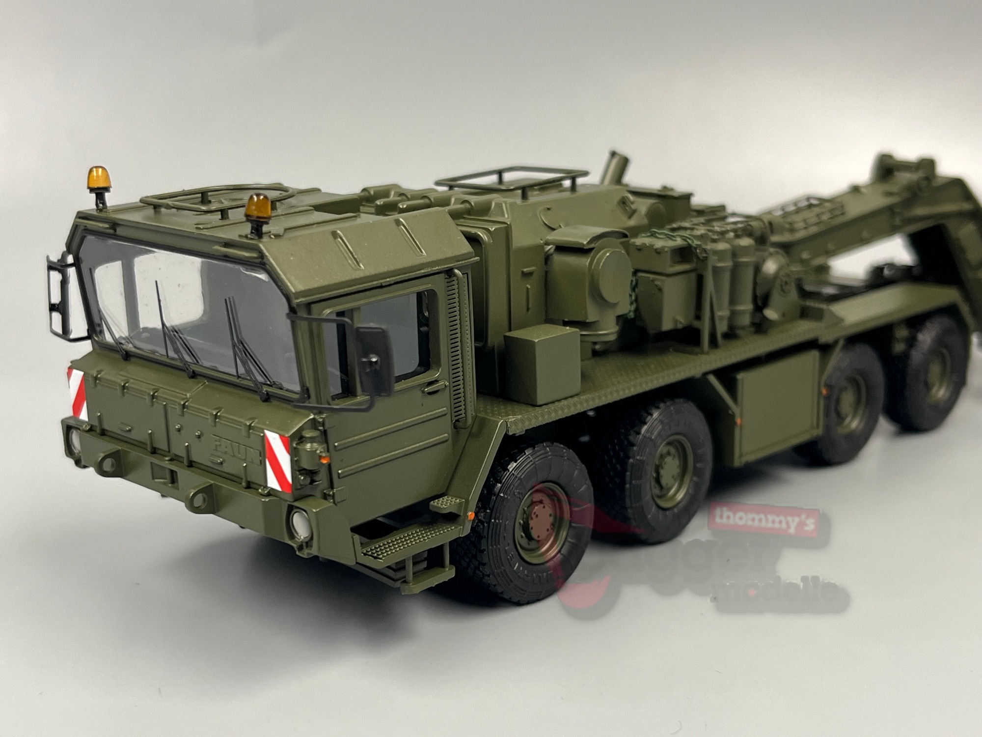 52-02 - KRANLAB - FAUN SLT-50-2 mit 4achs Kässbohrer Tieflader - ELEFANT - Dark Green