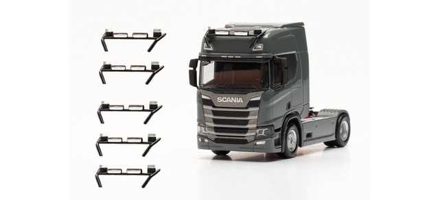 054263 -Herpa - Zubehör Lampenbügel schwarz mit Signallichtern / black (6 Stück)