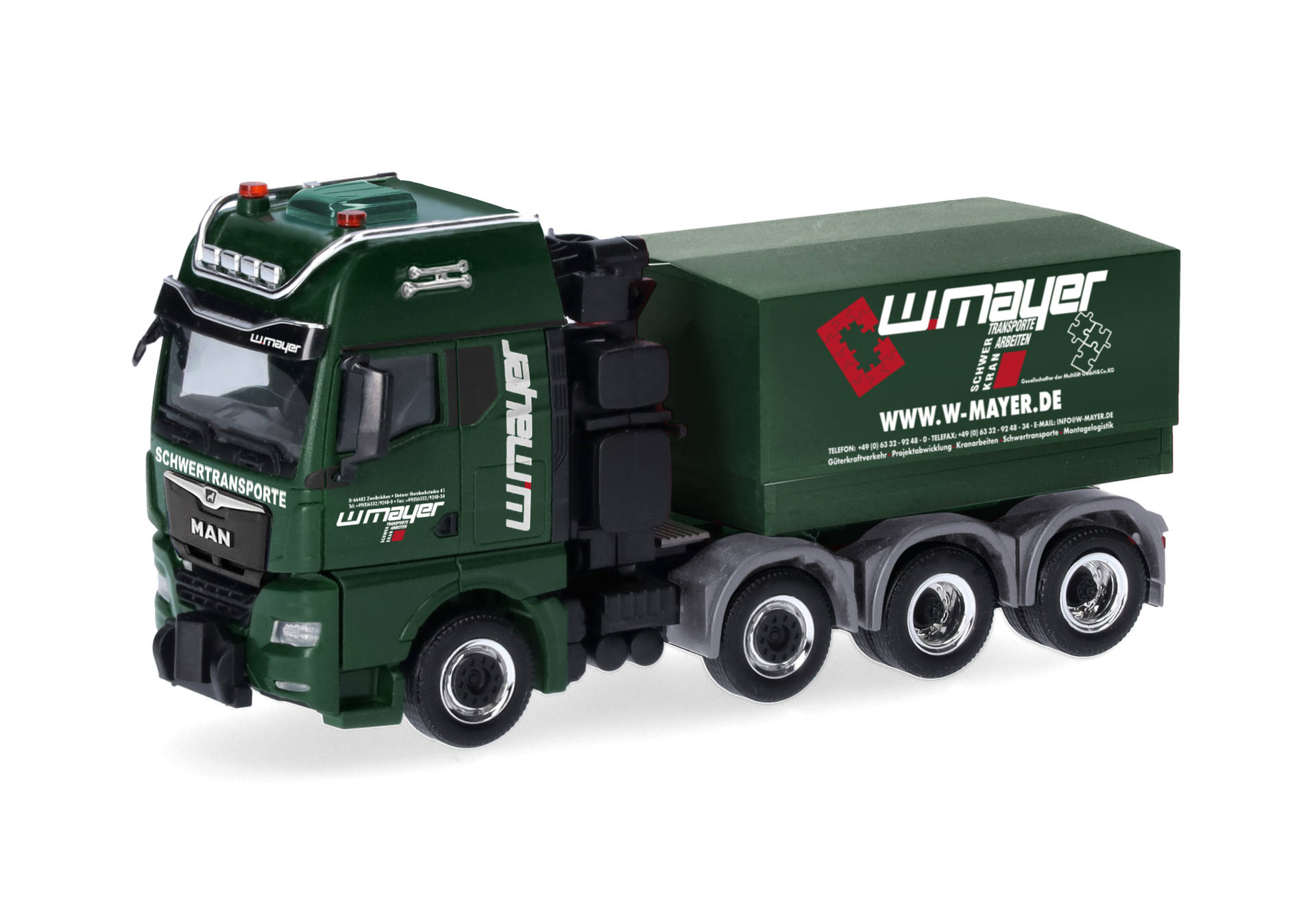321686 -Herpa - MAN TGX GX Schwerlastzugmaschine mit Ballastpritsche "Mayer Zweibrücken"