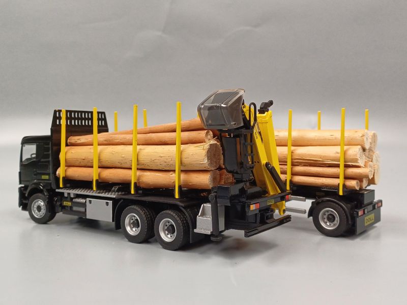 81233-1 - Conrad - MAN TGS TN 33.560 Kurzholz Anhängerzug mit Epsilon Q17Z Ladekran - Doll