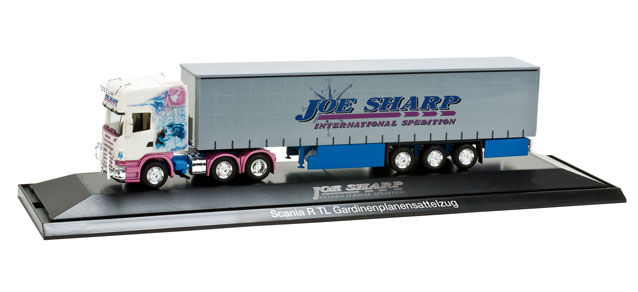 121361 - Herpa - Scania R Truck Kofferauflieger  " Joe Sharp"