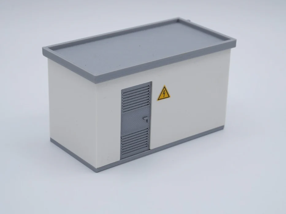 150200 - 3D-Druckfactory - Trafostationen groß - Maßstab 1:50 - Baustelle Straßenrand