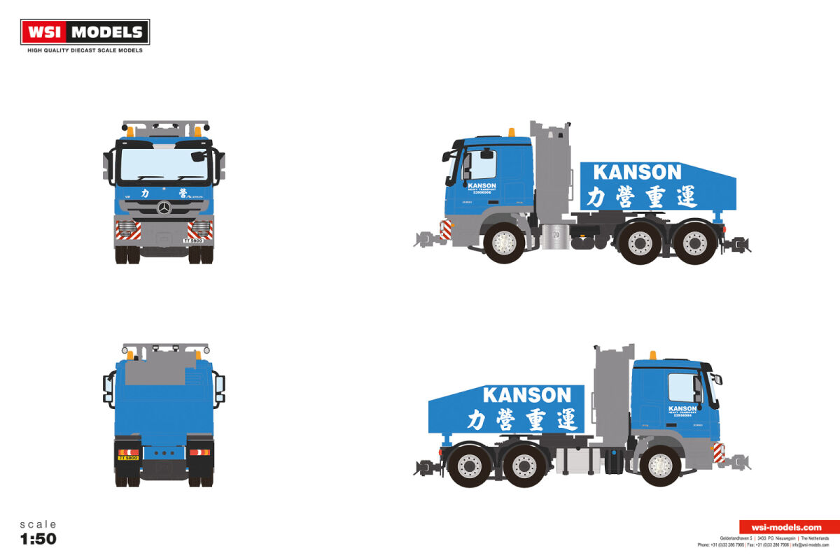 01-5313 - WSI - Mercedes-Benz Actros MP3L 6x4 mit Ballastbox - Kanson
