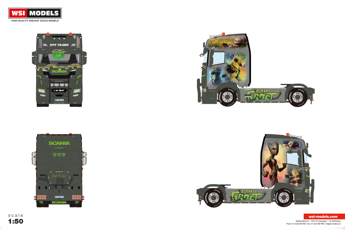 01-5209 - WSI - Scania S Highline CS20H 4x2 Zugmaschine - SPV Trans / I am Groot - FR