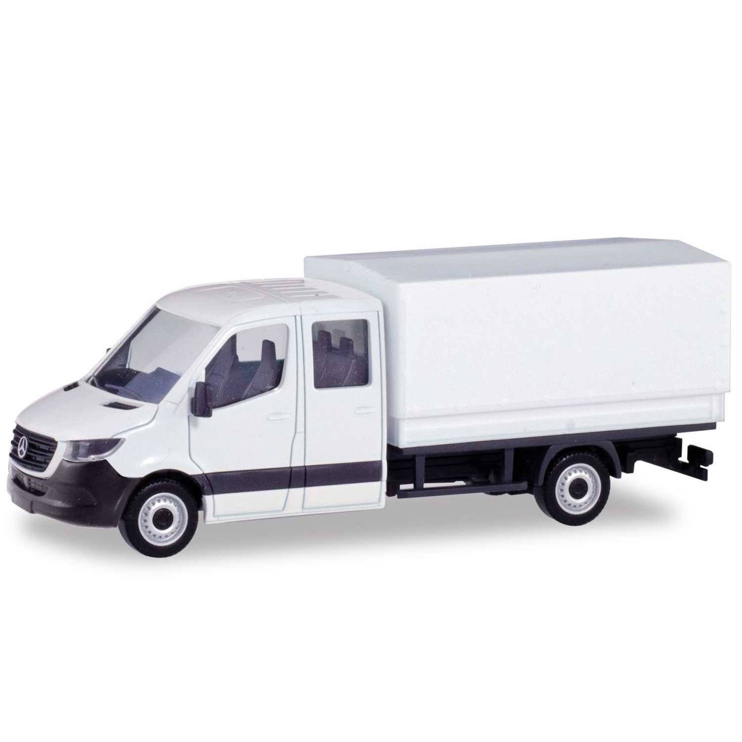 013499 - Herpa - Mini Kit - Bausatz  Mercedes Benz Sprinter neue Doppelkabine mit Pritsche weiß