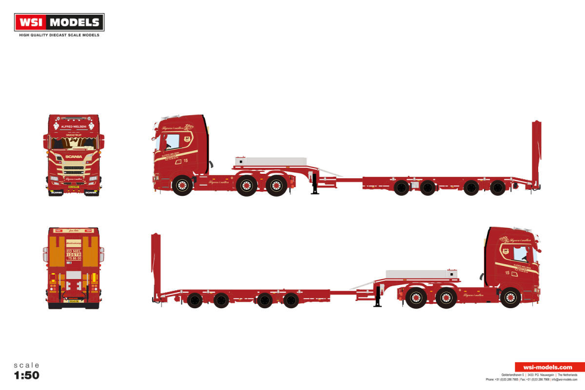 01-5303 - WSI - Scania S Highline CS20H  Semi Tieflader 4achs - Alfred Nielsen -DK