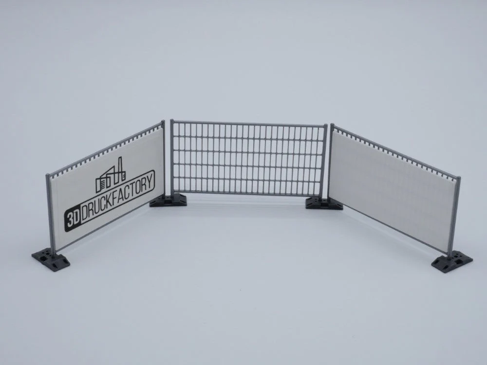 150058 -3D-Druckfactory - Bauzaun mit Transportgestell und Plane - Maßstab 1:50