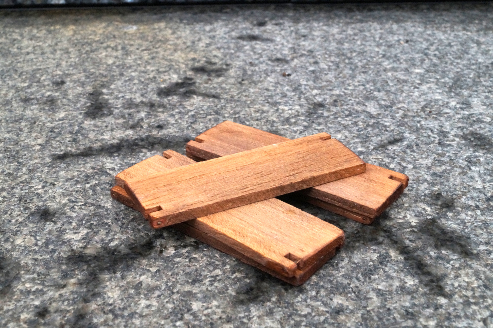 Zubehör Baggermatratzen aus Holz 4 Stück