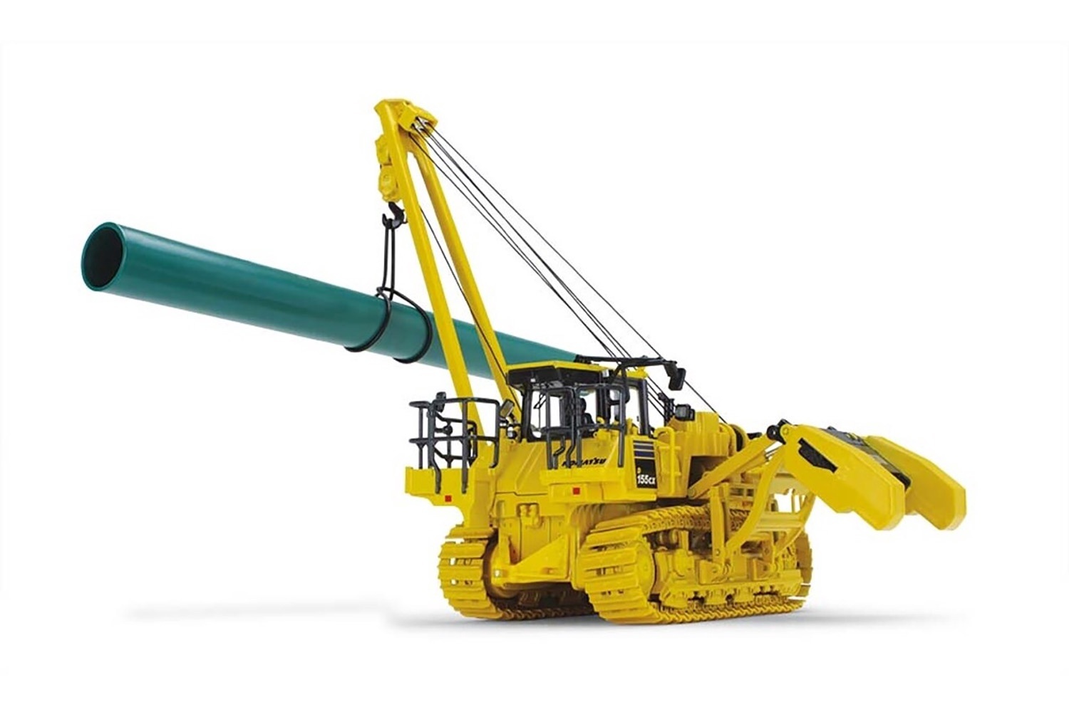 503494 - First Gear - KOMATSU Raupe D155CX-8 mit Rohrleger K170