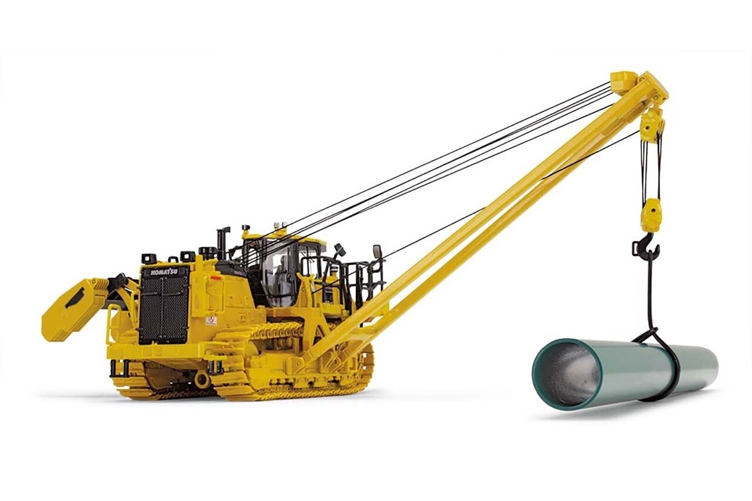 503494 - First Gear - KOMATSU Raupe D155CX-8 mit Rohrleger K170