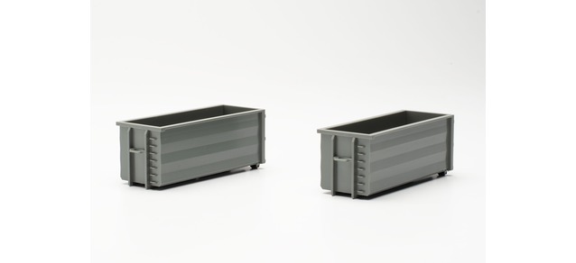 053082-6 -Herpa -Zubehör Abrollmulden, grau (2 Stück)