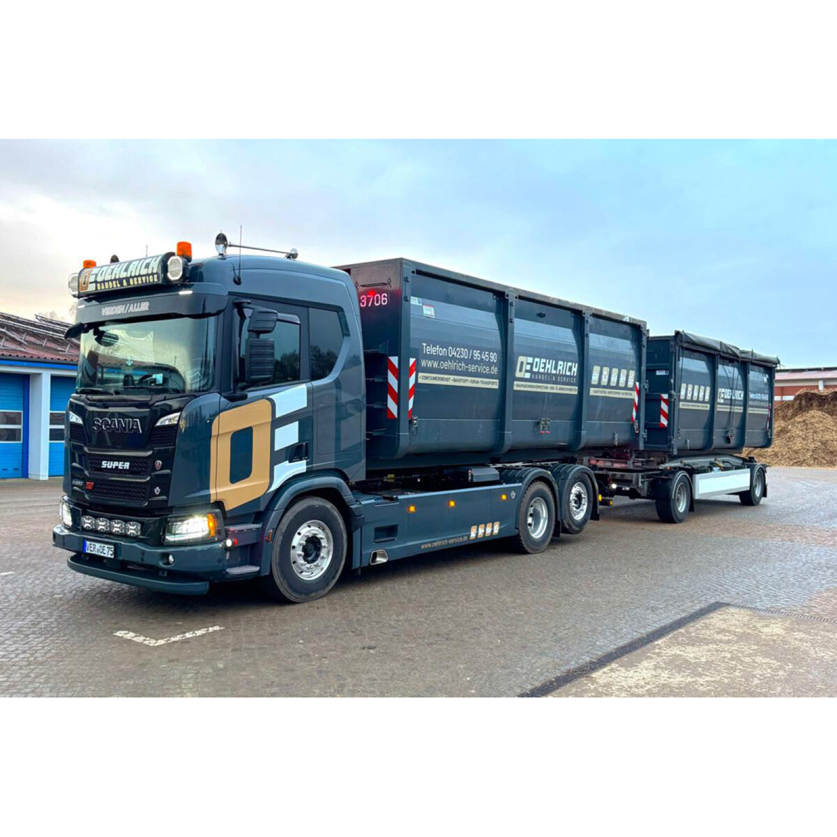 01-5423 - WSI - Scania R N 6x2 Abrollcontaineranhängerzug - Oehlrich - DE