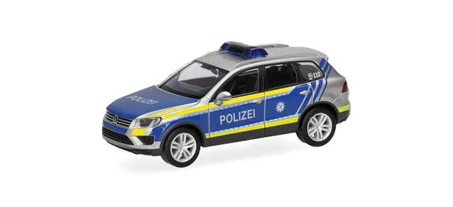 099806 -Herpa - Volkswagen (VW) Touareg "Polizei Rosenheim" Bayern Rosenheim