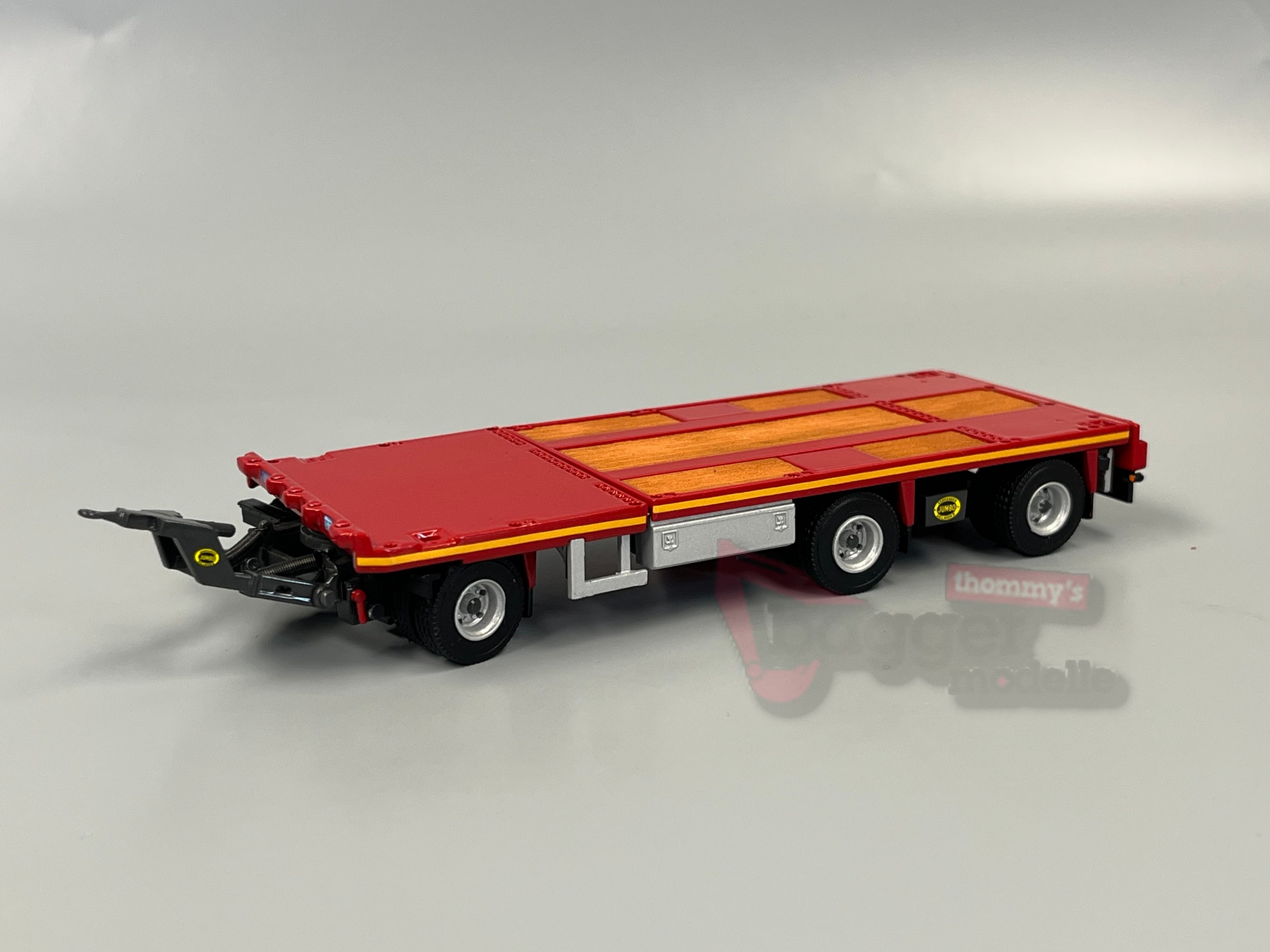 04-1143 - WSI - Jumbo 3achs Teleanhänger, rot