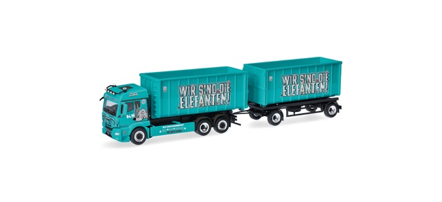 321457 -Herpa - Beschreibung:	MAN TGS TM Abrollmulden-Hängerzug "KS Containerdienst"