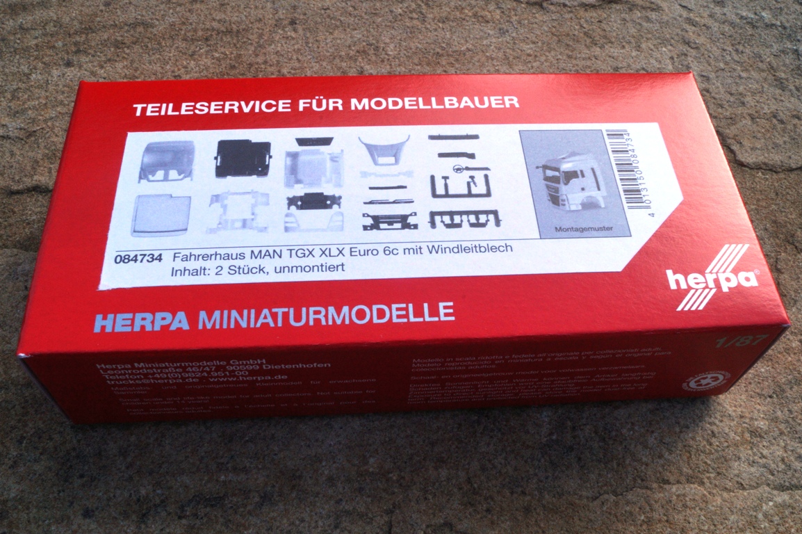 084734 - Herpa - Zubehör Teileservice  Fahrerhaus MAN TGX XLX Euro 6c mit Windleitblech Inhalt: 2 Stück