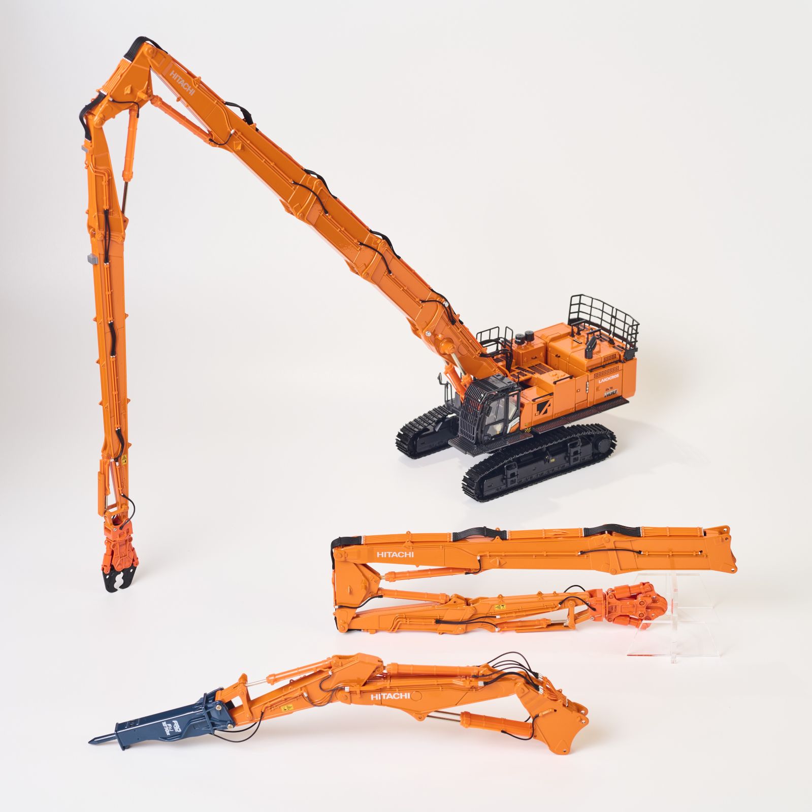 30157-2 - Replicars - HITACHI-LANDCROS Bagger ZX1100K-7 mit 3 Abbruchausleger