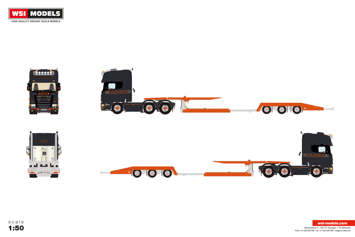 01-5397 -WSI - Scania Streamline Topliine 3achs mit  3achs   LKW - Transporter -Donalds Bilbärgning - SE
