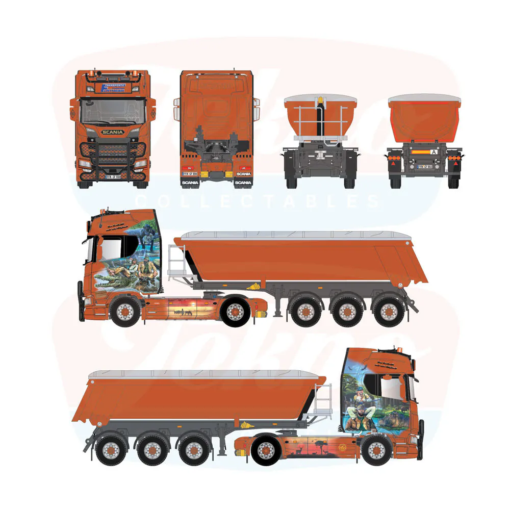 88827 - Tekno -Scania Nex Gen S-Serie mit 3-achsigem Meiller-Kipper "Furtmeier"