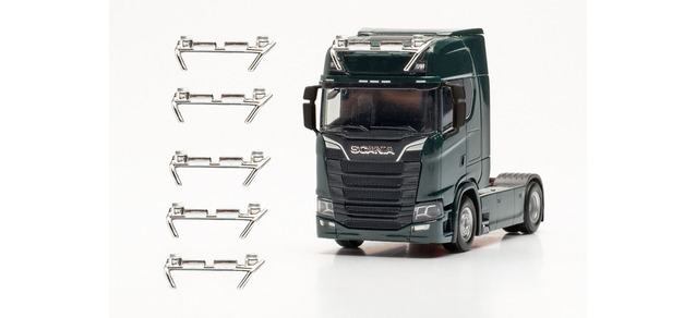 054256 - Herpa -Zubehör Lampenbügel chrom mit Signallichtern (6 Stück)