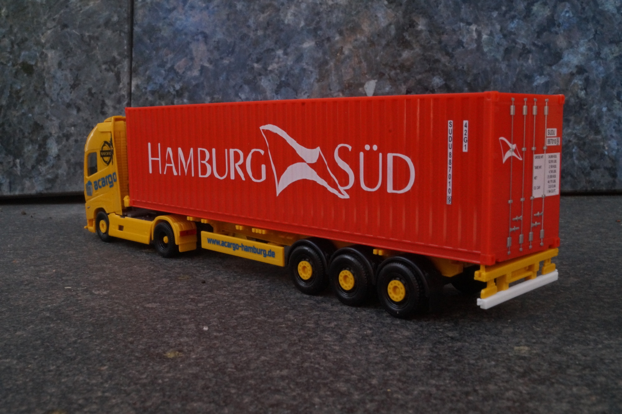 316347 - Herpa - Volvo FH Gl. XL 2020 Container-Sattelzug "Acargo/  Hamburg Süd"