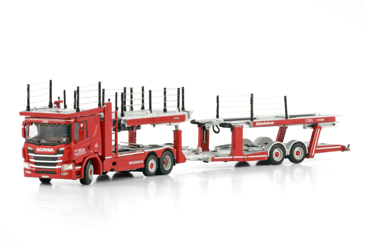 02-3429 - WSI - SCANIA P LOW CP20 6X2 MITTELACHS-AUTOTRANSPORTER - 5 Achs -  Cotra;-CH
