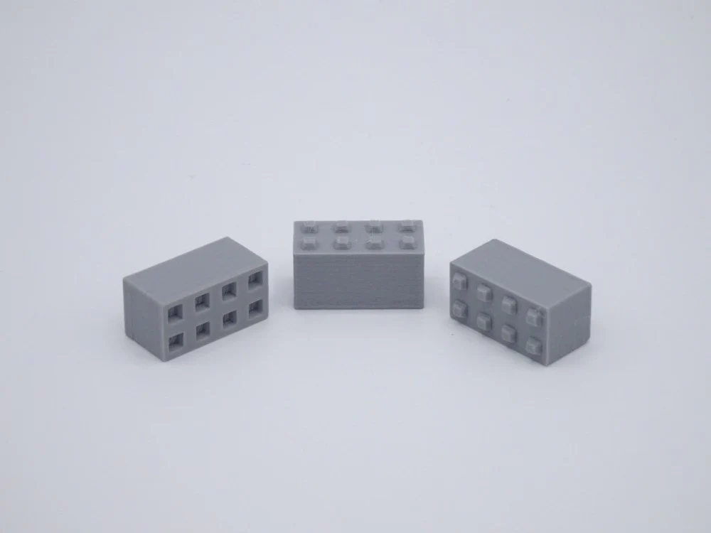 150153 - 3D-Druckfactory - Betonblocksteine / Betonsteinbox - halbe Steine - Maßstab 1:50 - 10 Stück