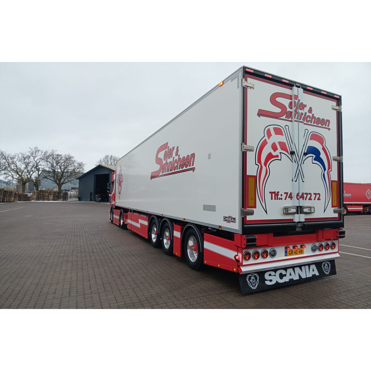 01-5470 - WSI - Scania R Highline CR20H 4x2 mit 3achs Kühlkofferauflieger - Sejer&Sonnichsen - DK
