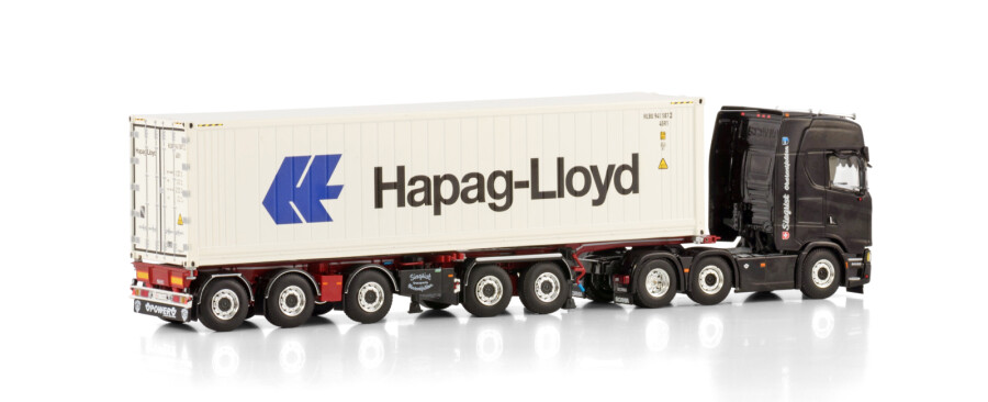 02-3359 - WSI - Scania S Highline CS20H Kombianhänger – 5 Ach + 40-Fuß-Kühlcontainer -Siegrist Thermoking Hapag Loyd- CH