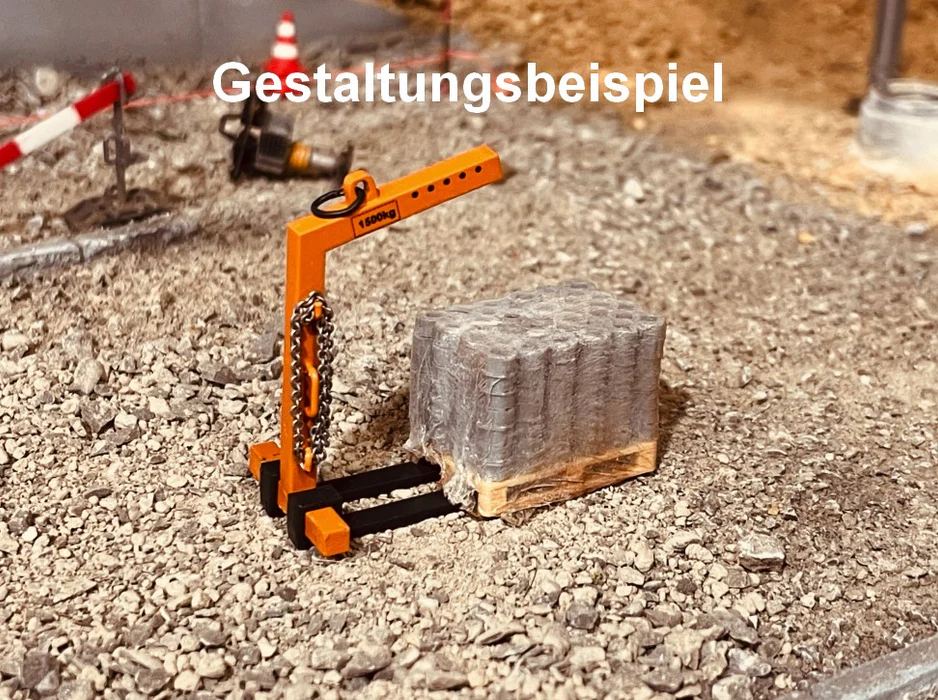 150142 - 3D-Druckfaktory - Palettengabel Kran -  unlackiert