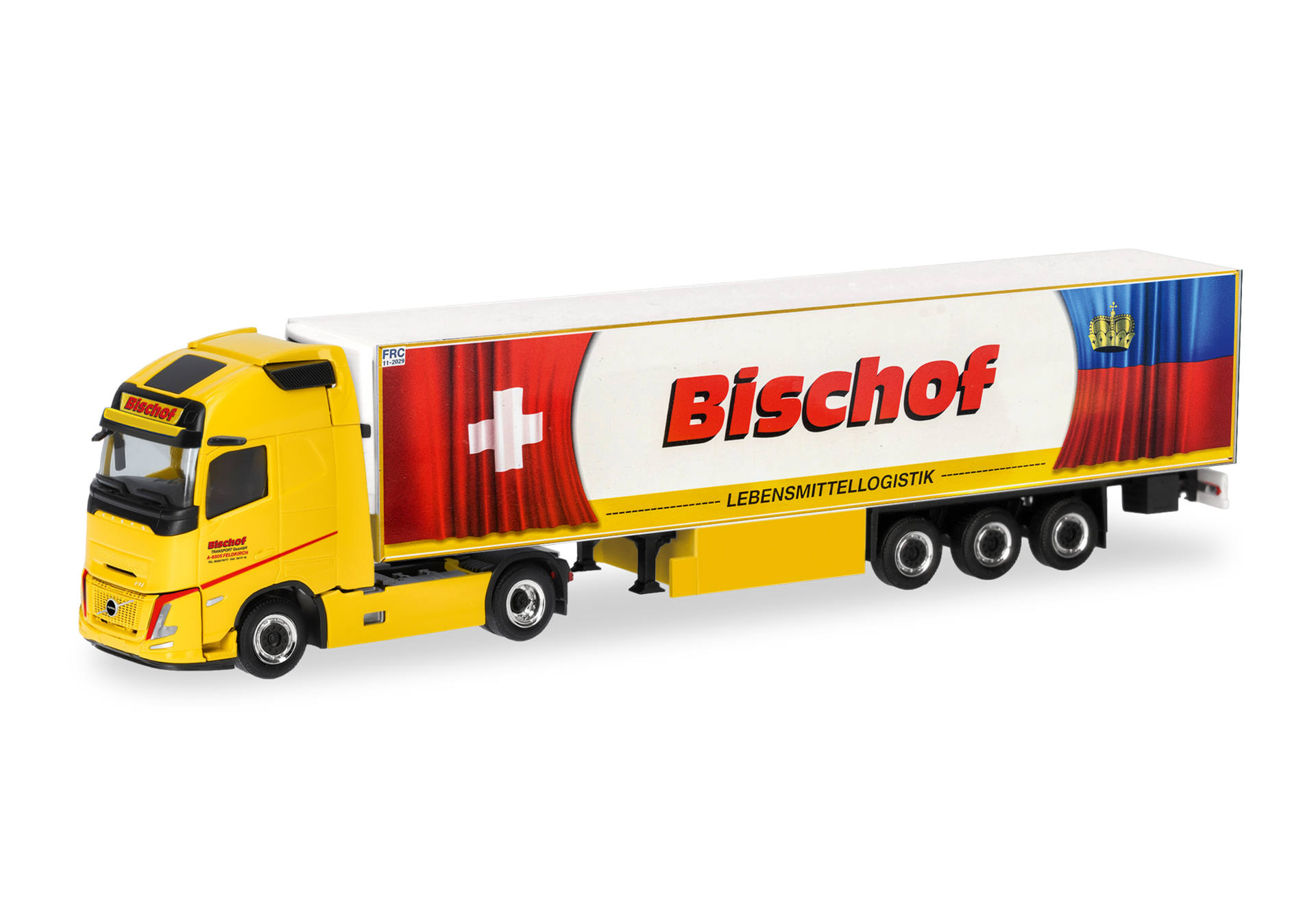 321785 -Herpa - Volvo FH Aero Globetrotter XL Kühlkoffer-Sattelzug "Bischof", Österreich