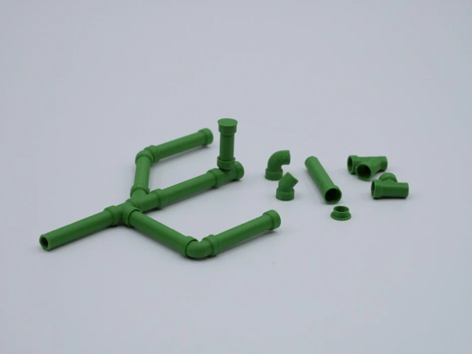 150119 -3D-Faktory -KG-Rohre DN200 - Rohre, Bögen und Abzweigungen - Maßstab 1:50 - Grün