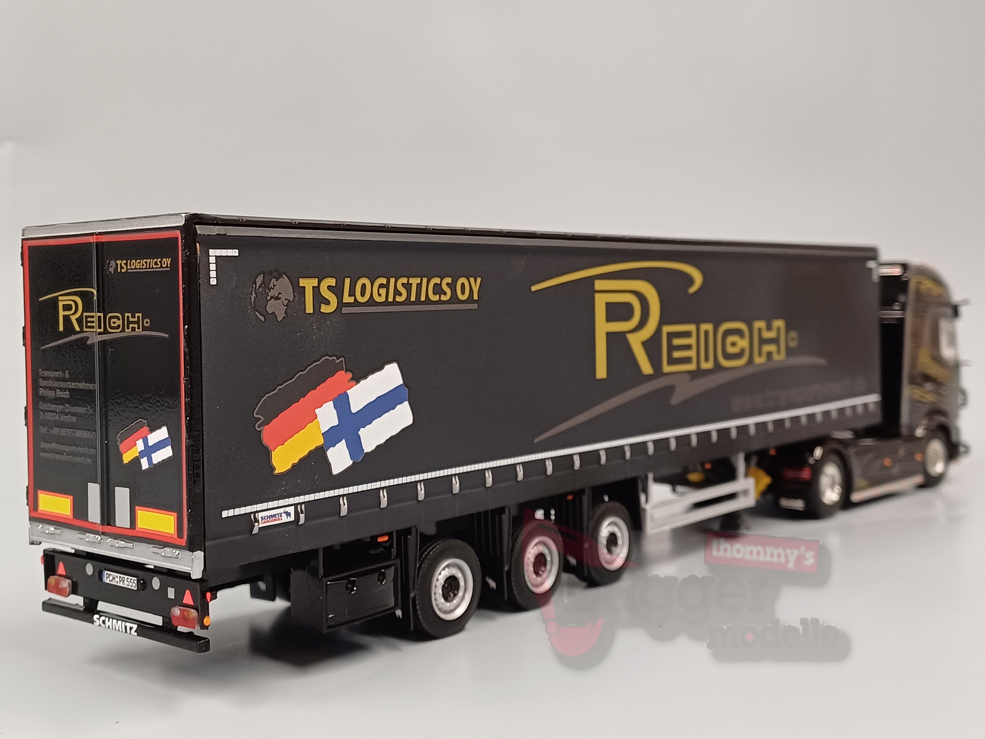 01-4375 - WSI - DAF XG Zugmaschine mit  Gardinenplanenauflieger - REICH - D