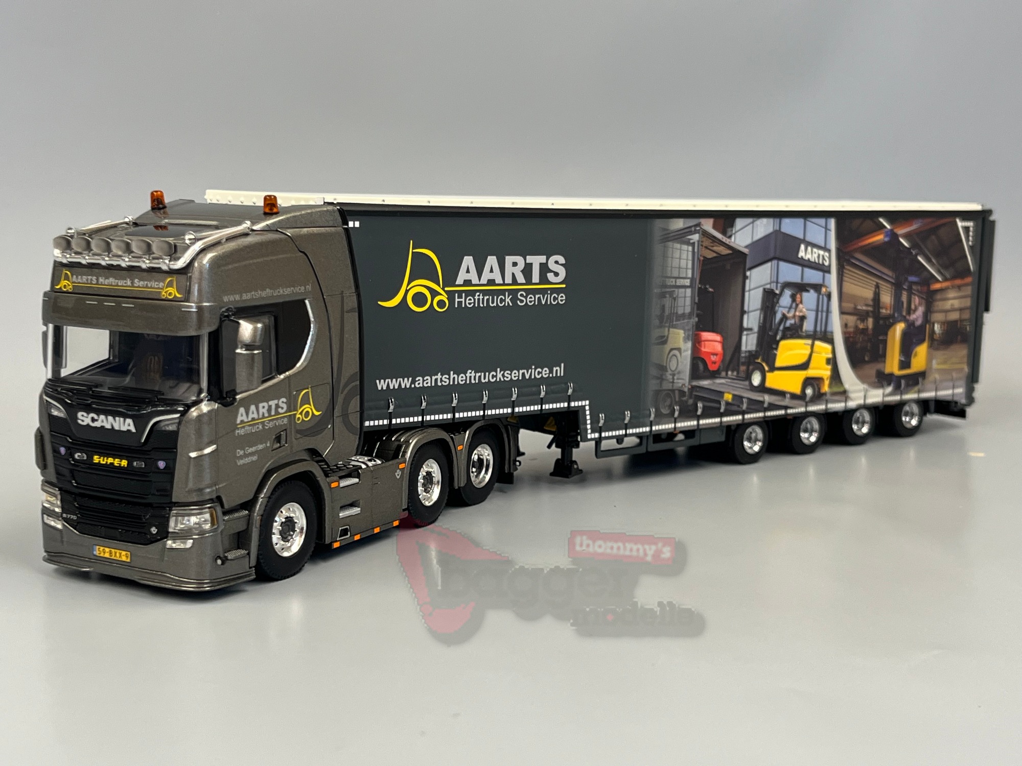 01-4908 - WSI - Scania CRR20H 6x2 mit 4achs Volumenauflieger - Aarts Heftruck Service - NL