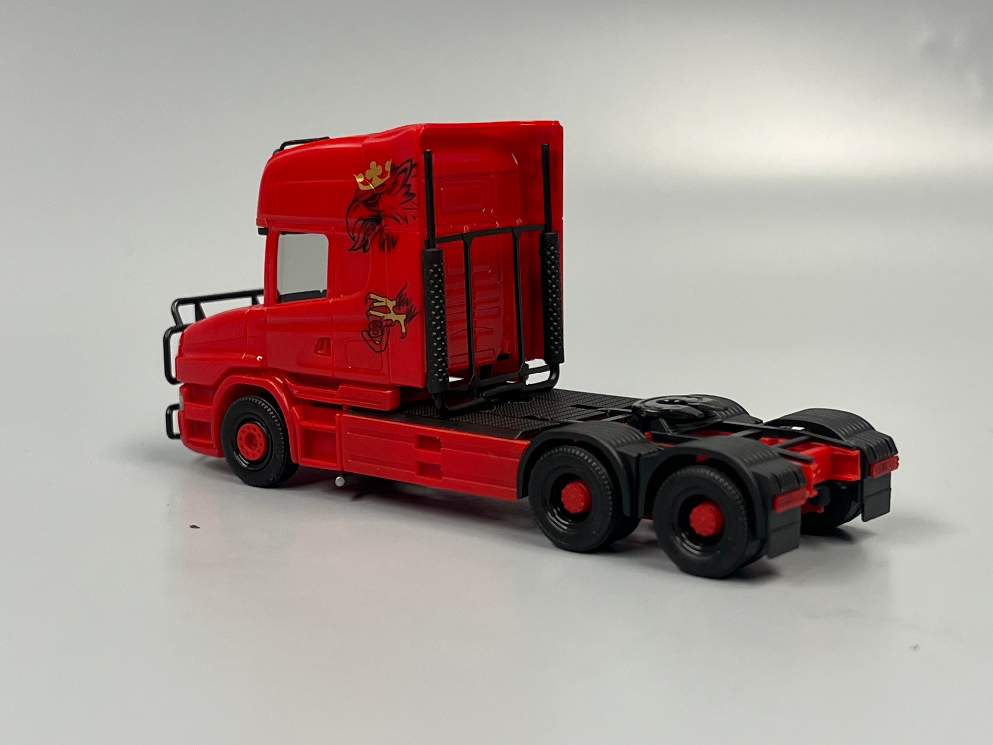 319423 - Herpa - Scania Hauber 04 Topline Zugmaschine 3achs (6x4), rot