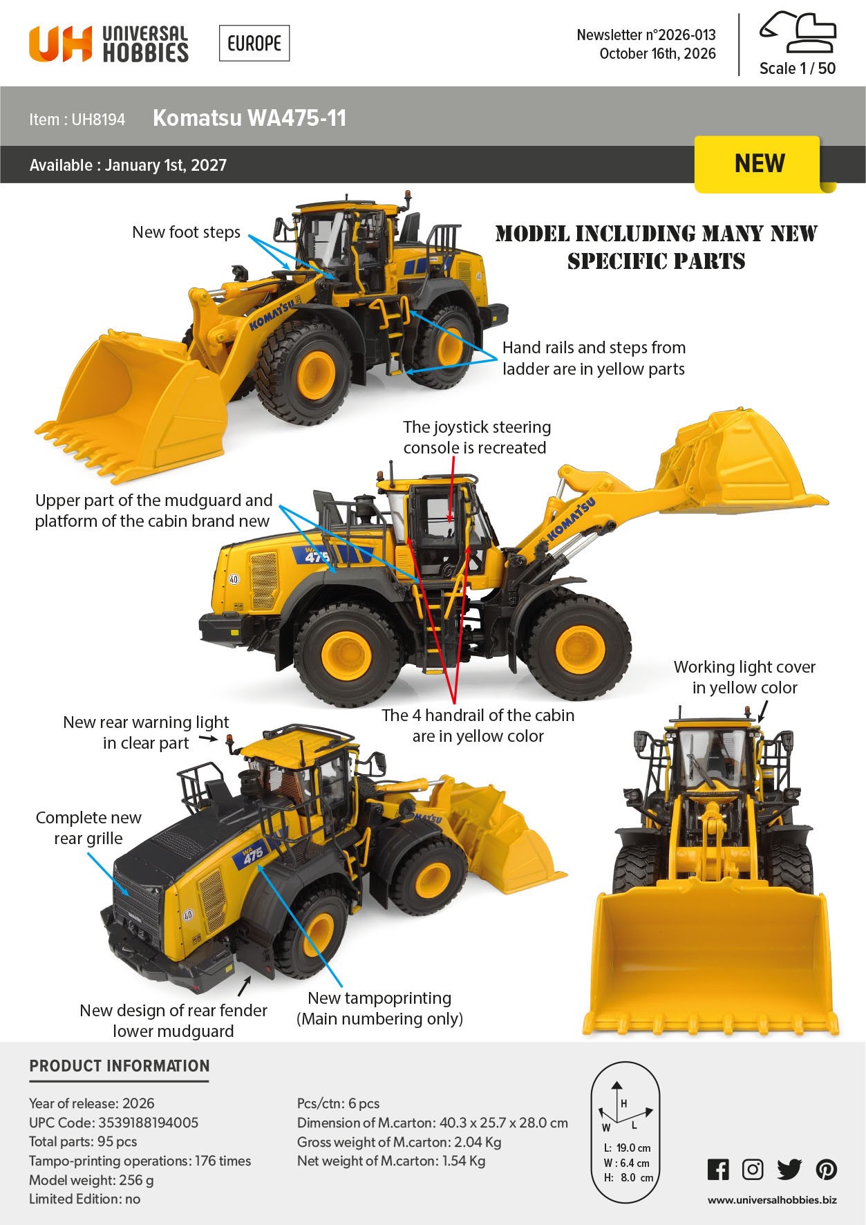 8194 - UH- Komatsu WA 475-11 Radlader