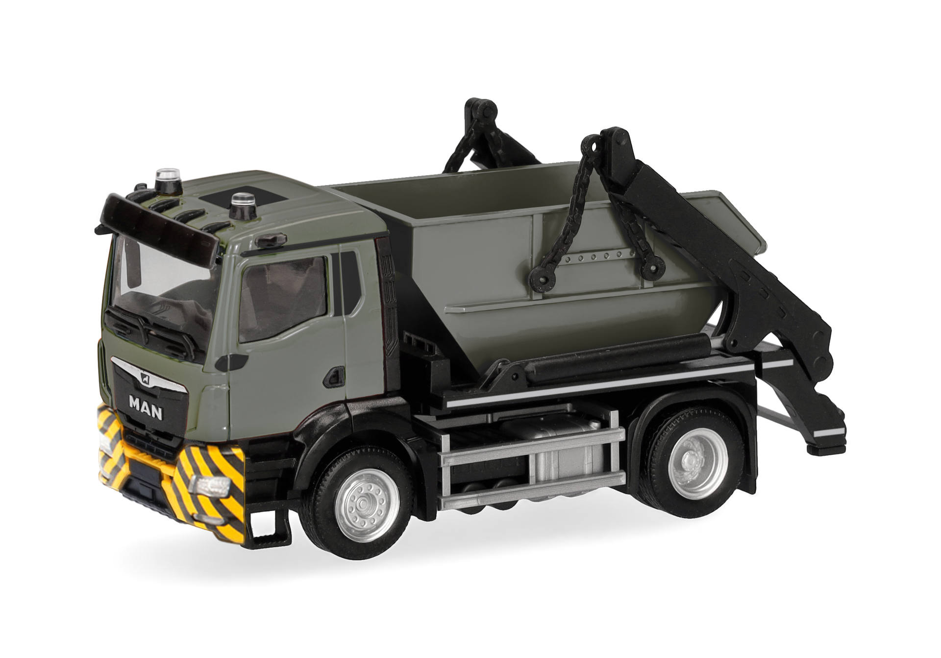 321716 -Herpa- MAN TGS NN Meiller Absetzkipper AK12, grau/gelb