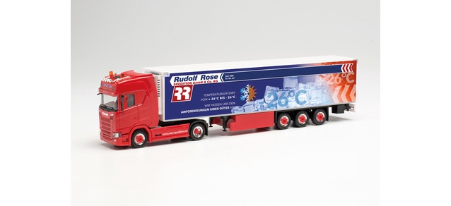 315005 - Herpa - Scania CS 20 HD Kühlkoffer-Sattelzug „Spedition Rose / Trucker Babe Manu“ 