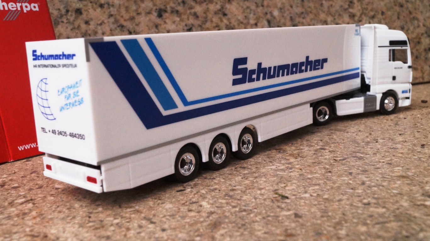 306263 - Herpa - MAN TGX XXL Euro6 Kühlkoffer-Sattelzug "Spedition Schumacher"