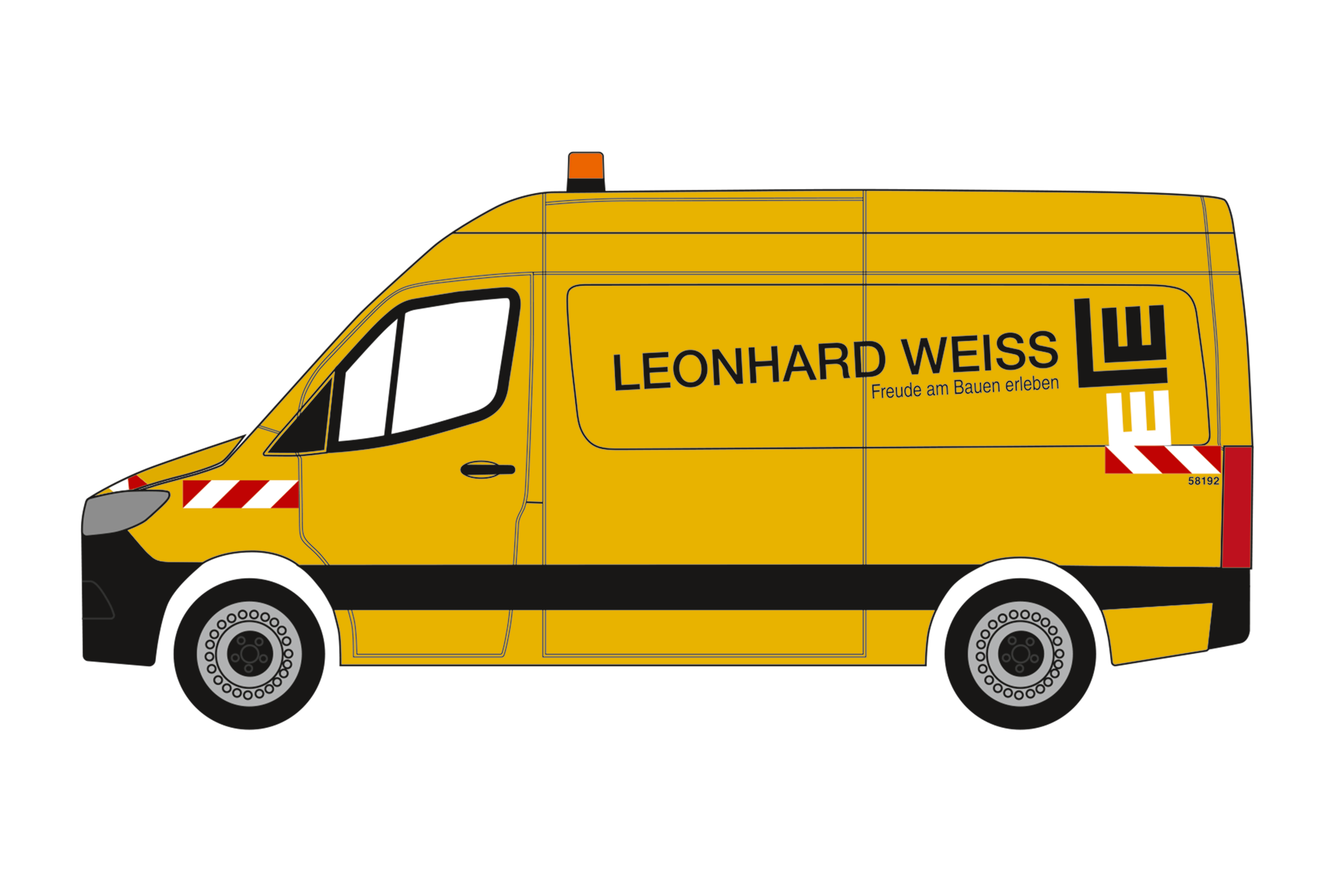 962780 - Herpa - Mercedes-Benz Sprinter 18 Kasten Hochdach "Leonhard Weiss" (Baden-Württemberg )