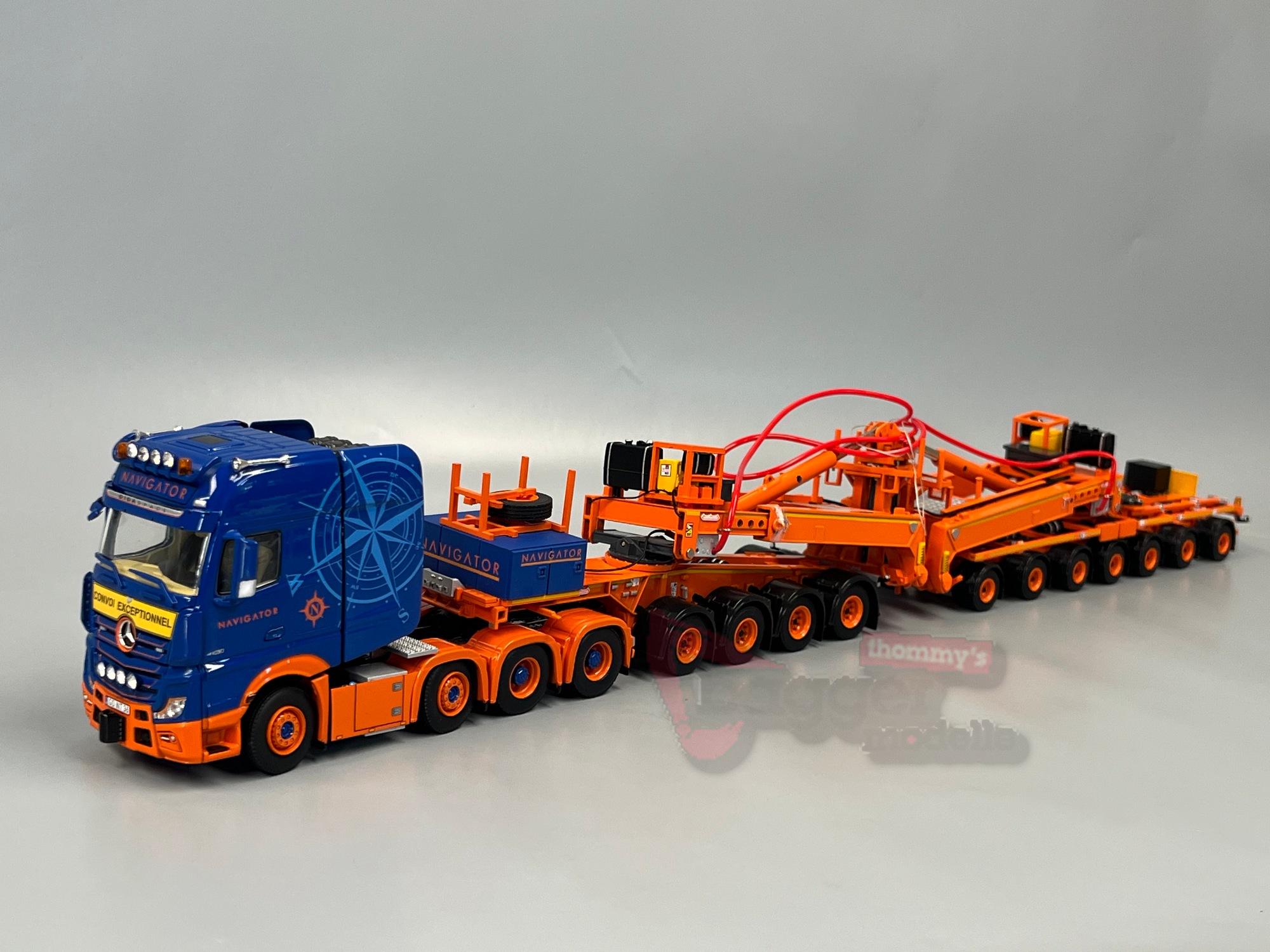 01-4561 - WSI - Mercedes Benz Actros MP5 Giga Space  4achs Windmühltransporter mit Dolly 7achs "Navigator Transport"