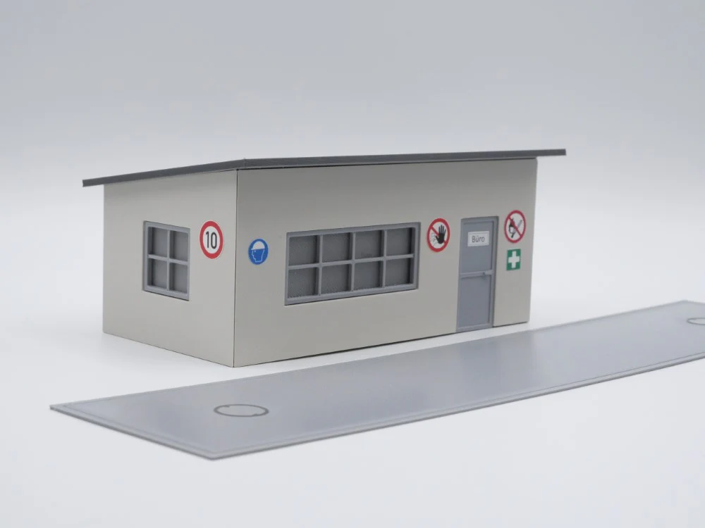 3D-Druckfactory - LKW Waage mit Bürogebäude - Maßstab 1:50 - Bausatz
