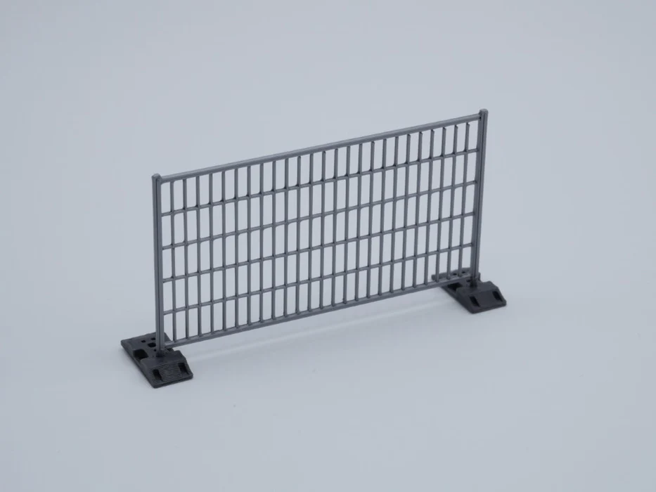 150051 - 3D-Druckfactory - Bauzaun - 1:50 - 8 Stück/Zäune -  Silber