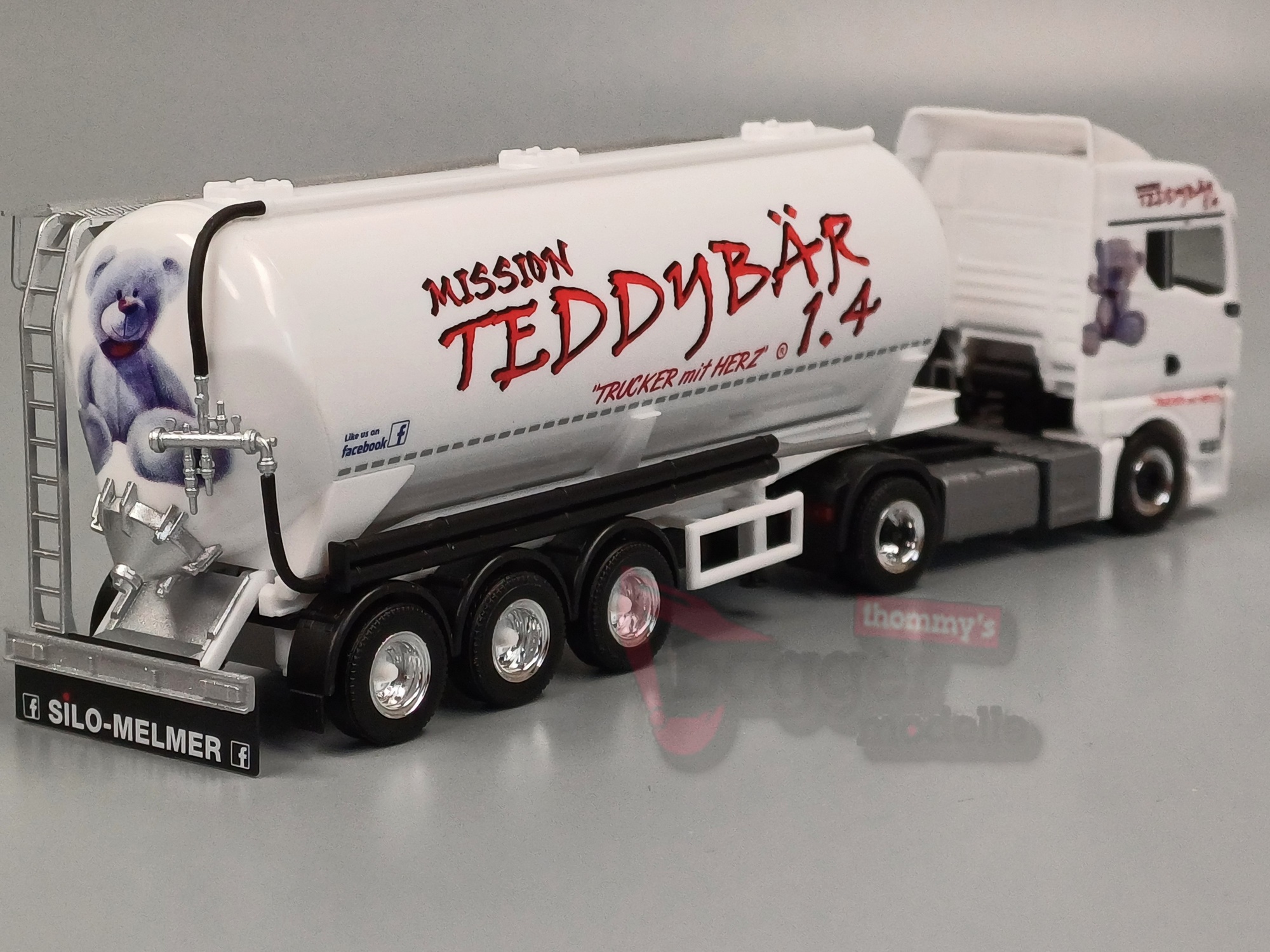 318754 - Herpa - MAN TGX GM Silo-Sattelzug "Silo Melmer / Teddybär 1.4